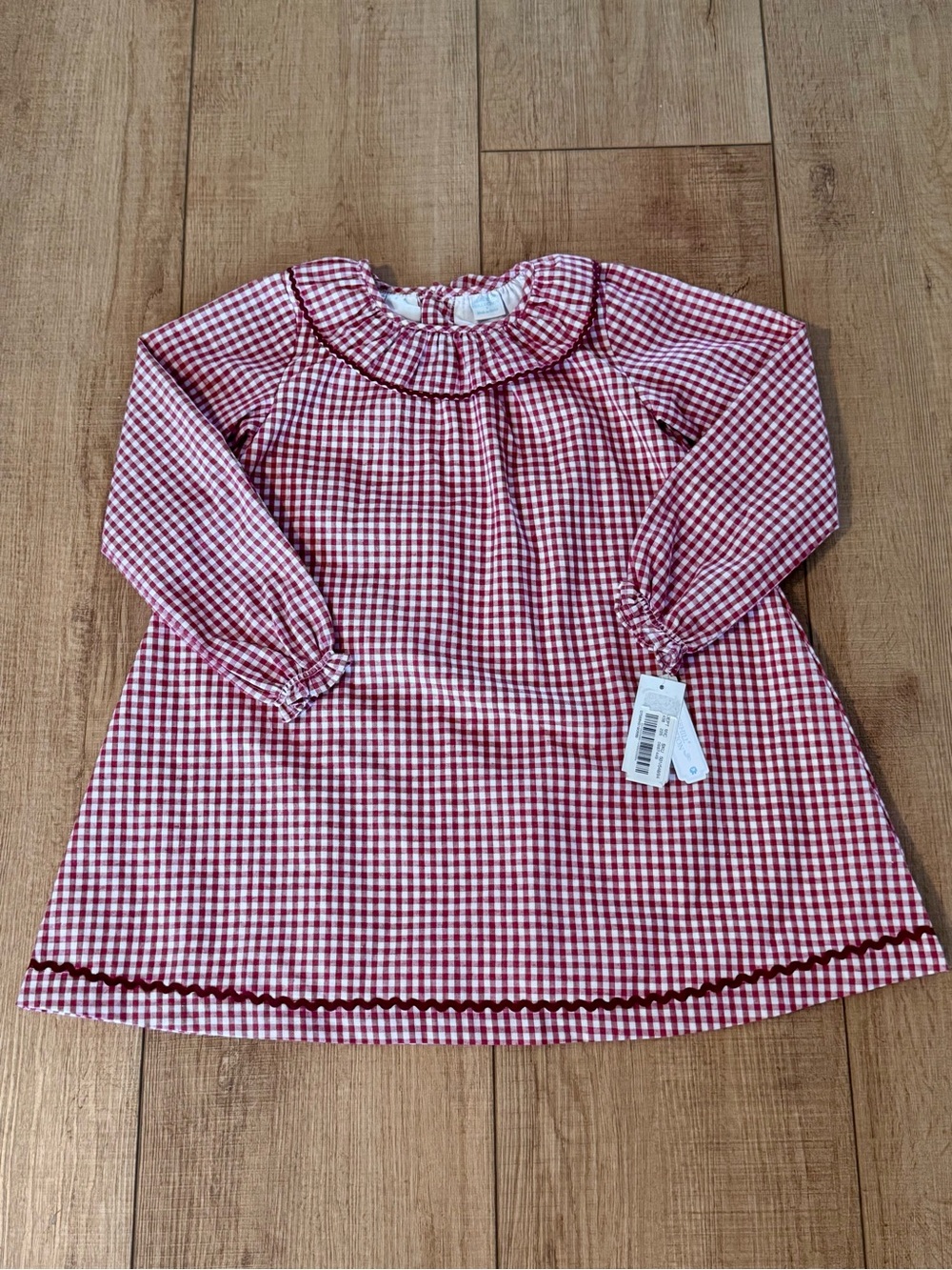 Edgehill Girls 5 Red Gingham Heirloom Dress NWT Thanksgiving Fall Holiday